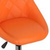 vidaXL Chaise pivotante de bureau Orange Similicuir