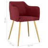 vidaXL Chaises &agrave; manger lot de 2 Rouge bordeaux Velours