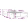 vidaXL Cadre de lit sans matelas bois massif 140x200 cm