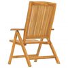 vidaXL Chaises de jardin inclinables lot de 4 et coussins bois teck