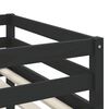 vidaXL Lit mezzanine enfants avec rideaux sans matelas bleu 90x190 cm