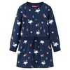 vidaXL Robe pour enfants &agrave; manches longues bleu marine 128
