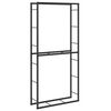 vidaXL Portant de bois de chauffage noir 100x30x209 cm acier