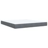 vidaXL Sommier &agrave; lattes de lit et matelas Gris fonc&eacute; 180x200cm Velours