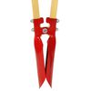 vidaXL Tari&egrave;re de poteau Rouge Acier et bois dur