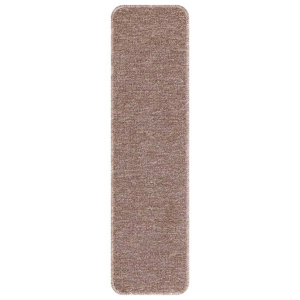 vidaXL Tapis Antid&eacute;rapants pour Escaliers 15 pcs Marron clair