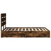 vidaXL Lit de Rangement Ch&ecirc;ne fum&eacute; 135 x 190 cm Bois d'ing&eacute;nierie