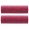 vidaXL Canapé 3 places avec oreillers bordeaux 180 cm velours