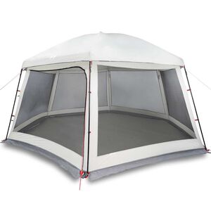 vidaXL Tente piscine toit amovible parois maille gris 512x458 cm