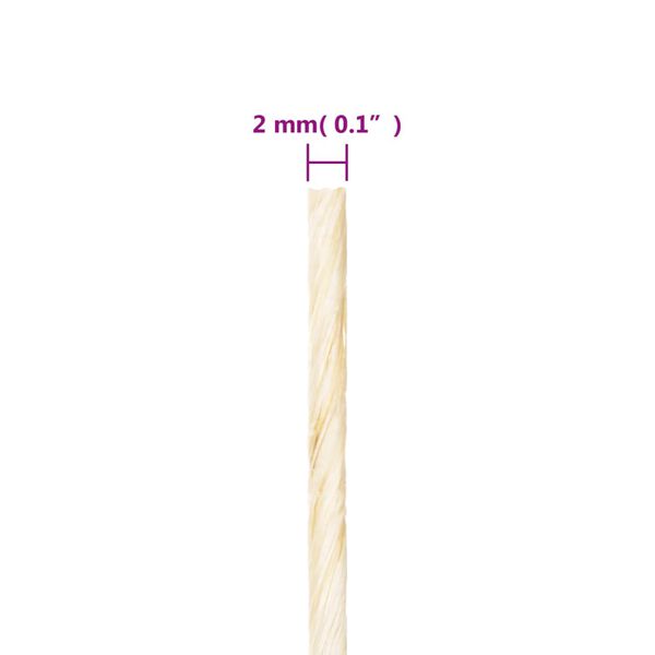 vidaXL Corde 100 % sisal 2 mm 600 m