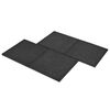 vidaXL Carreaux de protection antichoc 24pcs Caoutchouc 50x50x3cm Noir