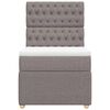 vidaXL Sommier &agrave; lattes de lit avec matelas Taupe 100x200 cm Tissu