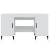 vidaXL Bureau Blanc 140x50x75 cm Bois d'ing&eacute;nierie
