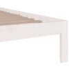 vidaXL Cadre de lit sans matelas blanc bois massif 200x200 cm