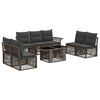 vidaXL Ensemble de canap&eacute; de jardin 8 pc Gris et Gris fonc&eacute; polyrotin
