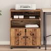 vidaXL Support d'imprimante avec stockage Bois ancien 60 x 48 x 74 cm