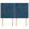 vidaXL T&ecirc;te de lit Bleu fonc&eacute; 144 x 5 x 118/128 cm Velours