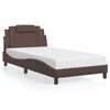 vidaXL Cadre de lit Viana avec LED sans matelas marron 100x200 cm