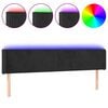 vidaXL T&ecirc;te de lit &agrave; LED Noir 203x16x78/88 cm Velours