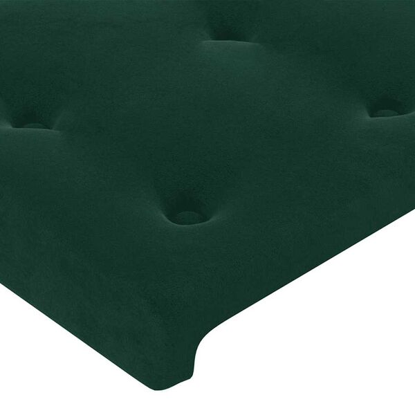 vidaXL T&ecirc;te de lit Vert fonc&eacute; 100x5x78/88 cm Velours