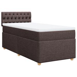vidaXL Sommier &agrave; lattes de lit avec matelas Marron fonc&eacute; 80x200 cm