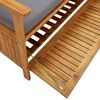 vidaXL Banc de rangement de jardin avec coussin 170 cm Bois d'acacia