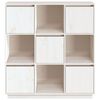 vidaXL Buffet Blanc 110,5x35x117 cm Bois massif de pin