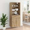 vidaXL Haut Armoire avec tiroir Ch&ecirc;ne artisanal 69,5 x 34 x 180 cm