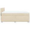 vidaXL Sommier &agrave; lattes de lit avec matelas Cr&egrave;me 140x200 cm Tissu
