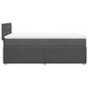 vidaXL Sommier &agrave; lattes de lit avec matelas Gris fonc&eacute; 90x200 cm Tissu
