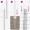 vidaXL Cl&ocirc;ture avec poteau Argent&eacute; 1,4 x 10 m Acier