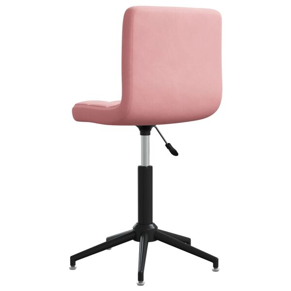 vidaXL Chaise pivotante de salle &agrave; manger Rose Velours
