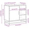 vidaXL Armoire de lavabo de salle de bain sonoma gris 65x33x60 cm