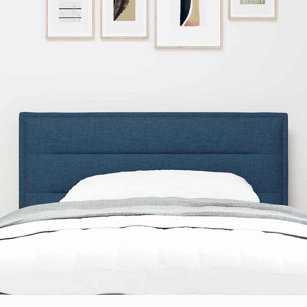 vidaXL T&ecirc;te de lit avec t&ecirc;te de lit Bleu 90 cm Cuir synth&eacute;tique