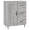 vidaXL Buffet haut Sonoma gris 69,5x34x180 cm Bois d'ingénierie
