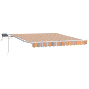 vidaXL Auvent r&eacute;tractable Multicolore 350 x 250 cm Tissu et Aluminium
