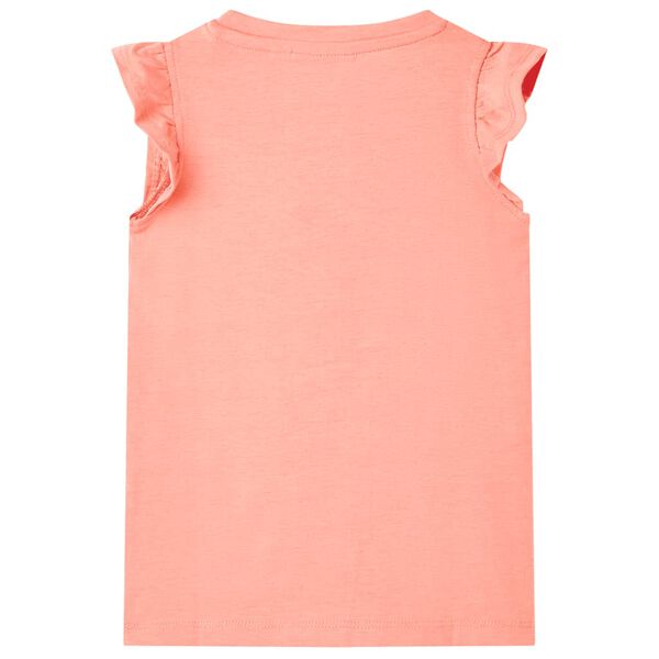 T-shirt pour enfants corail n&eacute;on 128