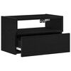 vidaXL Tables de chevet murales 2 pcs noir 45x26x28,5 cm