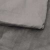 vidaXL Couverture lest&eacute;e avec housse Gris 200x225 cm 13 kg Tissu