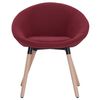 vidaXL Chaises &agrave; manger lot de 2 rouge bordeaux tissu