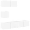 vidaXL Ensemble de meubles TV 4 pcs Blanc Bois d'ing&eacute;nierie