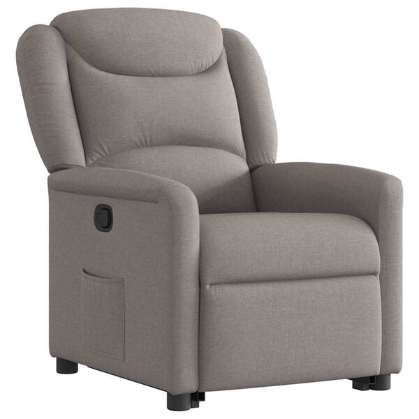 vidaXL Fauteuil inclinable taupe tissu