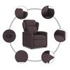 vidaXL Fauteuil inclinable marron fonc&eacute; tissu