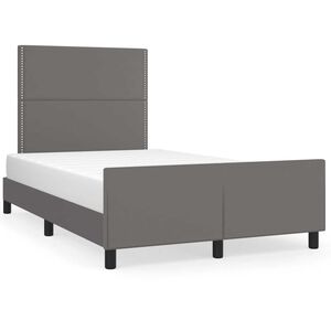 vidaXL Cadre de lit sans matelas gris 120x190 cm similicuir