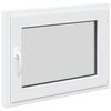 vidaXL Fen&ecirc;tre de sous-sol RISOR 80 x 70 cm PVC et verre Blanc