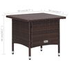 vidaXL Salon de jardin 3 pcs avec coussins R&eacute;sine tress&eacute;e Marron