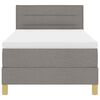vidaXL Lit &agrave; ressort LED avec matelas avec LED Taupe 90 x 190 cm tissu
