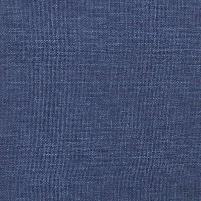vidaXL Tête de lit avec oreilles Bleu 203x16x118/128 cm Tissu