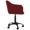 vidaXL Chaises pivotantes &agrave; manger lot de 2 Rouge bordeaux Velours
