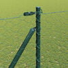 vidaXL Poteau de cl&ocirc;ture. Vert 10 x 1,6 m (treillis de 50 mm)